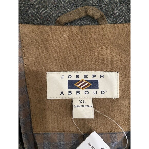 NEW Joseph Abboud Jacket Mens Size XL Charcoal Gray Sport Coat Wool Herringbone - Picture 5 of 9